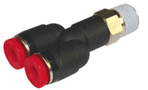 Norgren Plastic and Composite Push Fit Swivel ‘Y’ Adaptor
