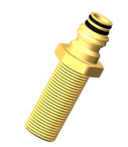 Raufoss Extended Male Bulkhead Swivel Stud